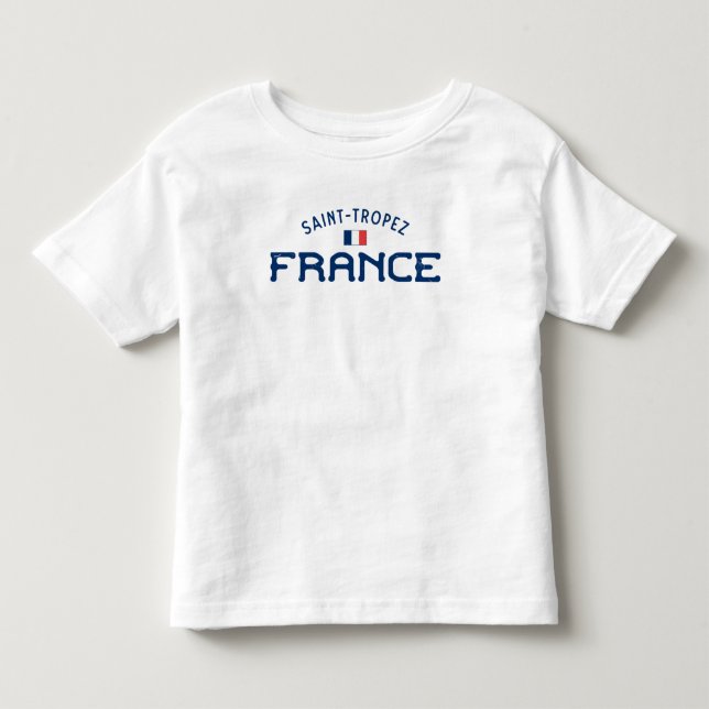 Camiseta De Bebé La angustiada Francia de Saint-Tropez (Anverso)