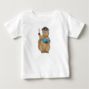 Camiseta De Bebé La ardilla como maestra con libro