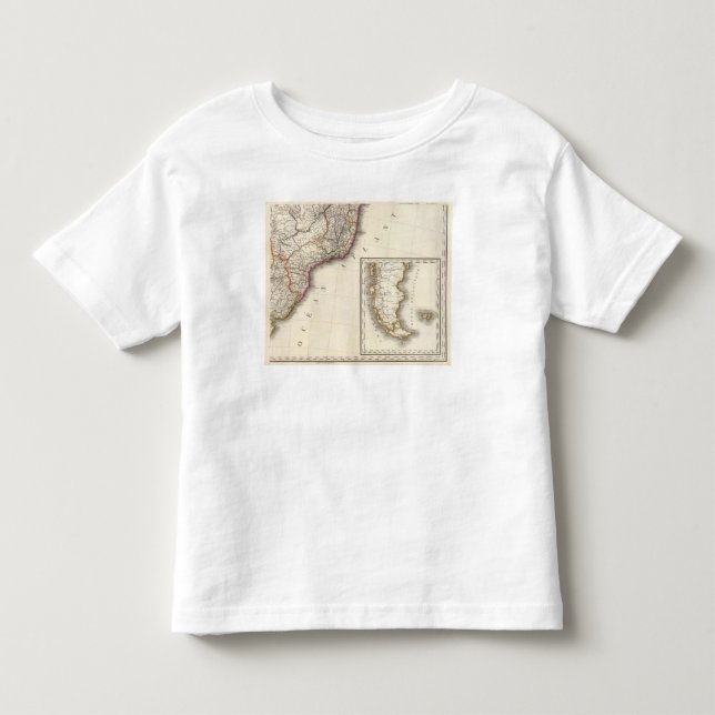 Camiseta De Bebé La Argentina y mapa grabado Chile (Anverso)