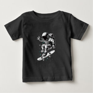Camiseta De Bebé La aventura cósmica del astronauta en el Skateboar