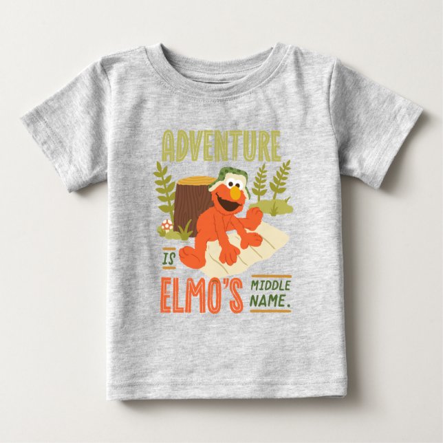 Camiseta De Bebé La aventura es el nombre medio de Elmo (Anverso)