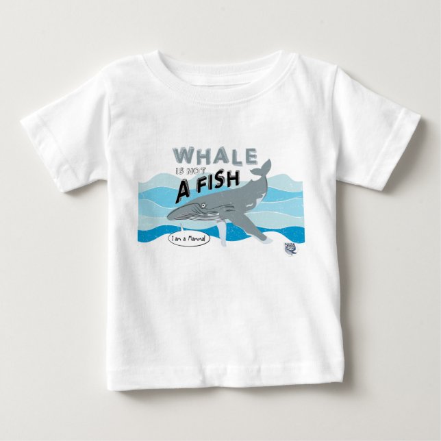 Camiseta De Bebé La ballena no es un pez (Anverso)