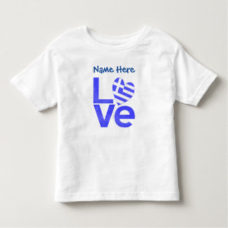 Camiseta De Bebé La bandera del corazón del amor azul de Grecia es 