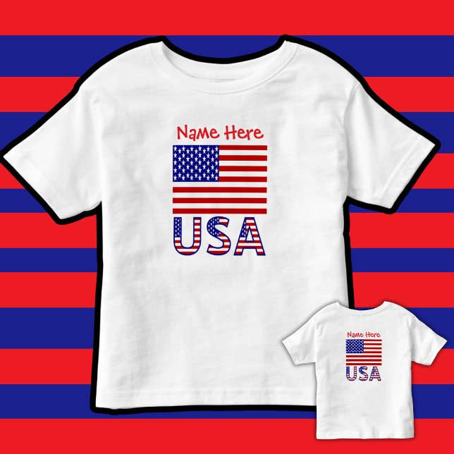 Camiseta De Bebé La bandera estadounidense de Estados Unidos roja p (Subido por el creador)