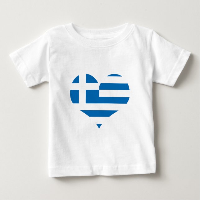 Camiseta De Bebé La bandera nacional de Grecia (Anverso)