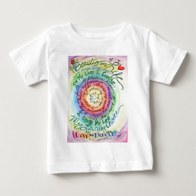 Camiseta De Bebé La belleza en la vida sonó arcoiris (Anverso)