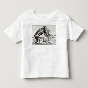 Camiseta De Bebé La bestia de Gevaudan atacando a un joven Chica