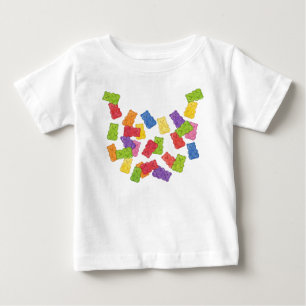 Camiseta De Bebé La Bib más Dulce" - Oso de Gominola de Arcoíris Ca