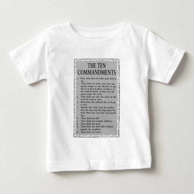 Camiseta De Bebé La Biblia de los Diez Mandamientos (Anverso)