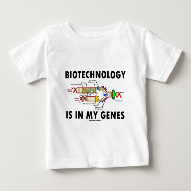 Camiseta De Bebé La biotecnología está en mis genes (la réplica de (Anverso)