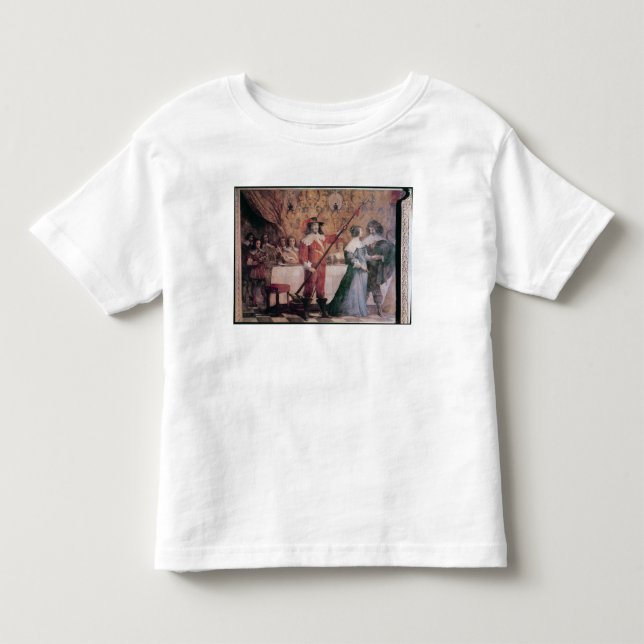 Camiseta De Bebé La bola de la corte (Anverso)