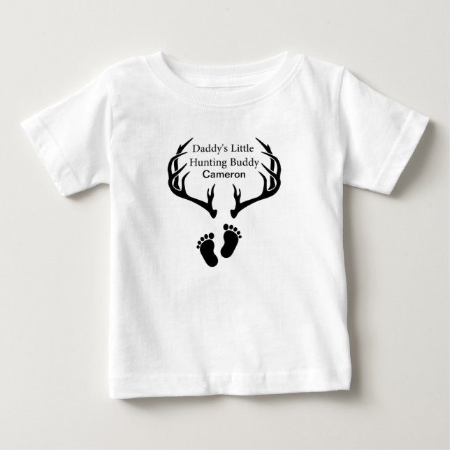 Camiseta De Bebé La cacería de amigos de papá personalizado (Anverso)