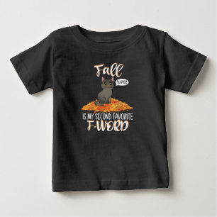 Camiseta De Bebé La caída es mi segunda palabra favorita - gato lin