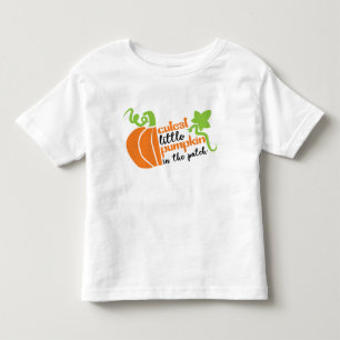 Camiseta De Bebé La calabaza más pequeña en el parche del otoño