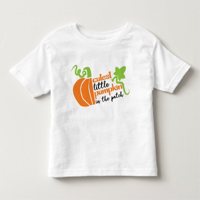 Camiseta De Bebé La calabaza más pequeña en el parche del otoño (Anverso)