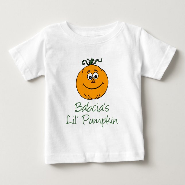 Camiseta De Bebé La calabaza pequeña de Babcia (Anverso)