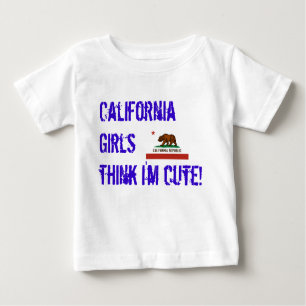 Camiseta De Bebé la California-estado-bandera, chicas de California
