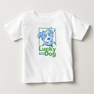 Camiseta De Bebé La camiseta del bebé afortunado del perro