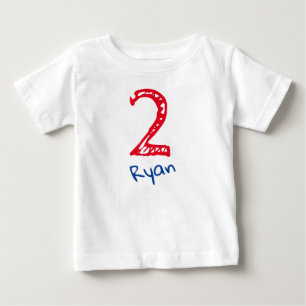 Camiseta De Bebé La camiseta del bebé del segundo cumpleaños