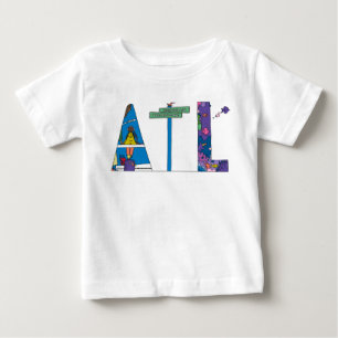 Camiseta De Bebé La camiseta el   ATLANTA, GA (ATL) del bebé