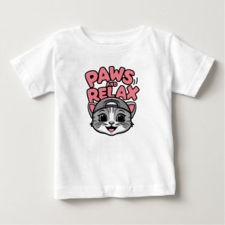 Camiseta De Bebé la cara de un gato lindo