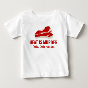 Camiseta De Bebé La carne es asesinato, asesinato repugnante