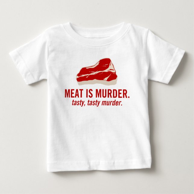 Camiseta De Bebé La carne es asesinato, asesinato repugnante (Anverso)
