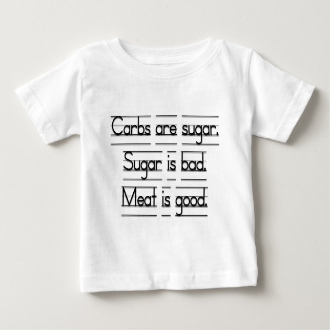 Camiseta De Bebé La carne es buena (Anverso)