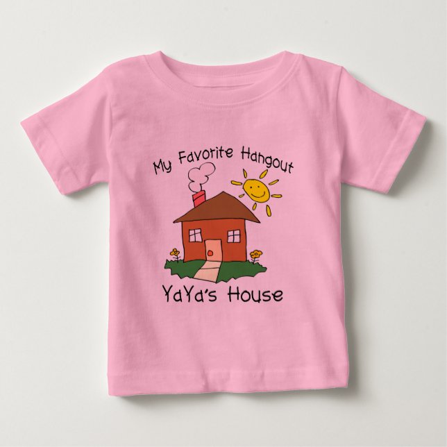 Camiseta De Bebé La casa de YaYa preferido de la lugar frecuentada (Anverso)