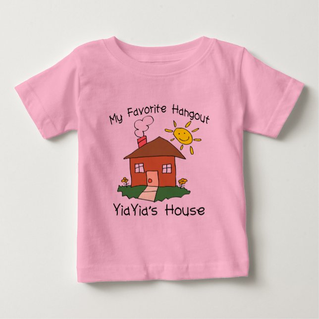 Camiseta De Bebé La casa de YiaYia preferido de la lugar (Anverso)