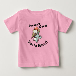Camiseta De Bebé La cena ha terminado. Es hora del postre