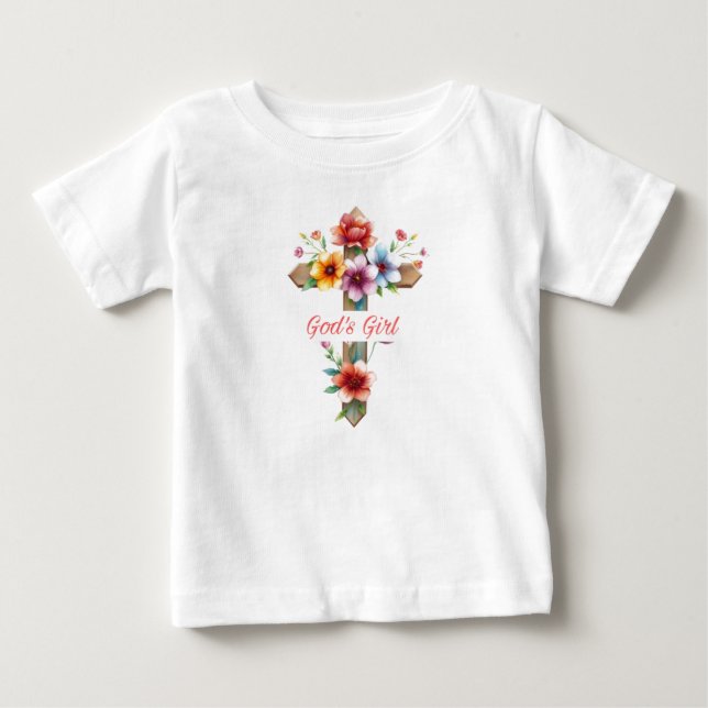 Camiseta De Bebé La chica de Dios  (Anverso)