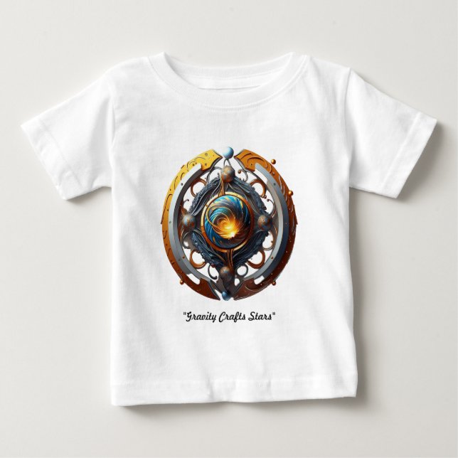 Camiseta De Bebé "La chispa de la gravedad" (Anverso)