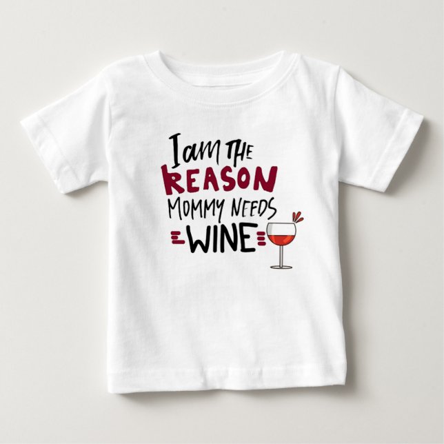 Camiseta De Bebé La cita divertida del bebé que soy la mamá de la (Anverso)