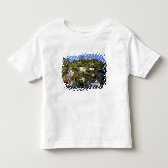 Camiseta De Bebé La ciudad de Avalon en la isla Catalina, (Anverso)