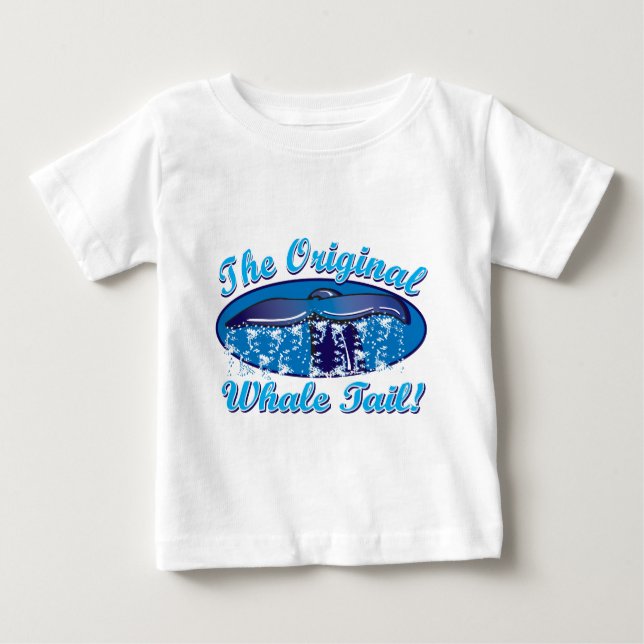 Camiseta De Bebé La cola original de la ballena (Anverso)
