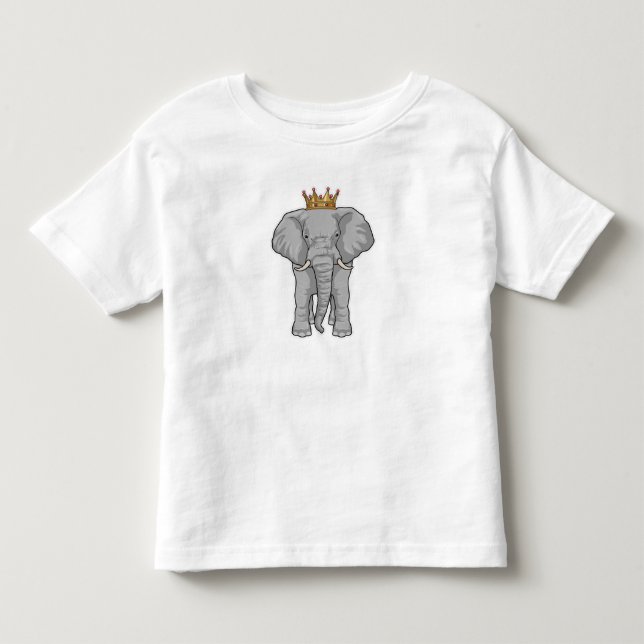 Camiseta De Bebé La Corona del Rey del Elefante (Anverso)