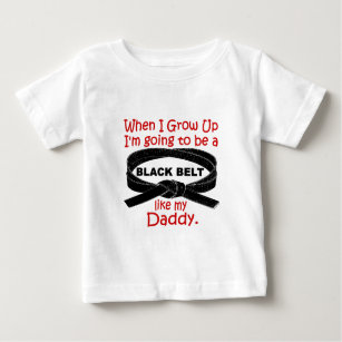 Camiseta De Bebé La correa negra del KARATE tiene gusto de mi papá