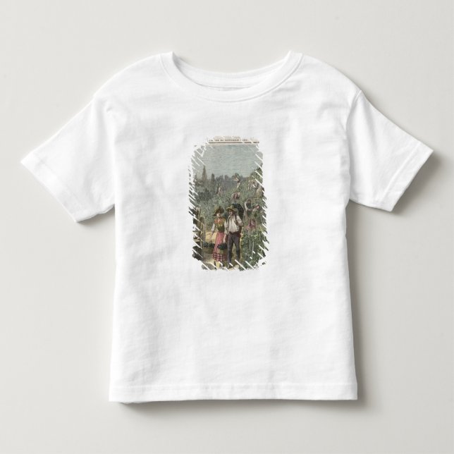 Camiseta De Bebé La cosecha del vino (Anverso)