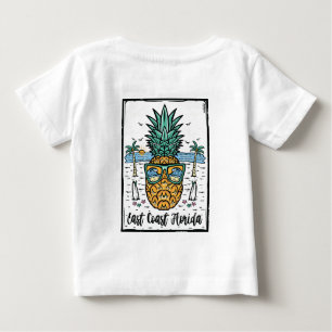 Camiseta De Bebé La Costa Este Retro está en ambos lados
