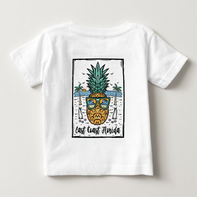 Camiseta De Bebé La Costa Este Retro está en ambos lados (Reverso)