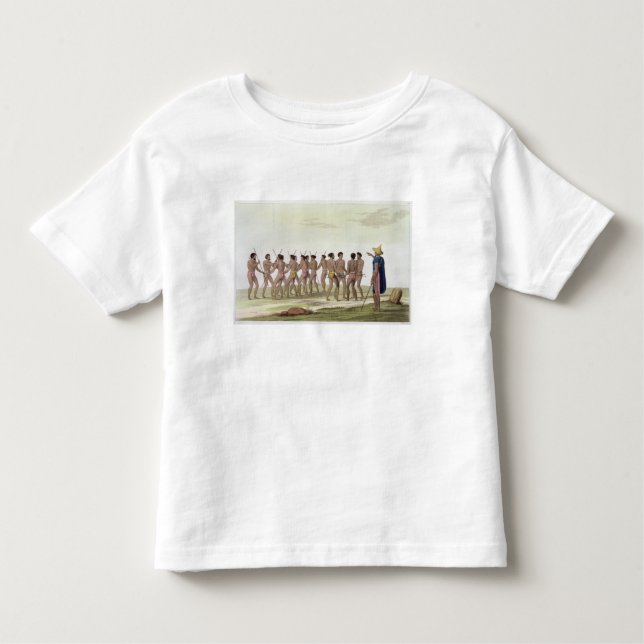 Camiseta De Bebé La danza de guerra de los isleños de Caroline, (Anverso)