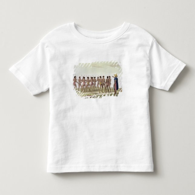 Camiseta De Bebé La danza de guerra de los isleños de Caroline, (Anverso)