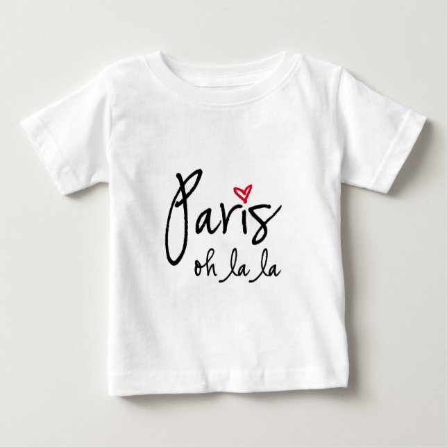 Camiseta De Bebé La del la de París oh (Anverso)