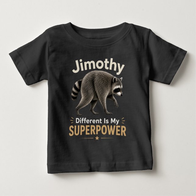 Camiseta De Bebé La diferencia de Jimothy es mi superpoder (Anverso)