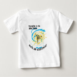 Camiseta De Bebé La disciplina es el puente entre los objetivos del