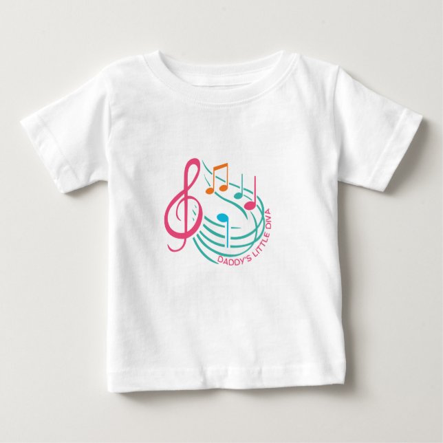 Camiseta De Bebé La diva de papá (Anverso)