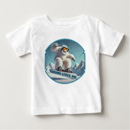 Camiseta De Bebé La divertida leyenda de Yeti Snowboarding en la av