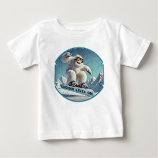 Camiseta De Bebé La divertida leyenda de Yeti Snowboarding en la av