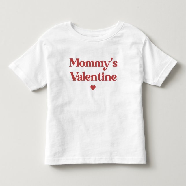 Camiseta De Bebé La El día de San Valentín de mamá, Valentine Cute (Anverso)